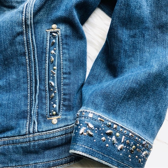 WHBM Embellished Denim Jacket - Picture 3 of 8